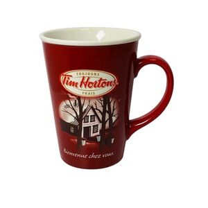🐳 Tim Hortons Limited Edition Red Ceramic Mug #11